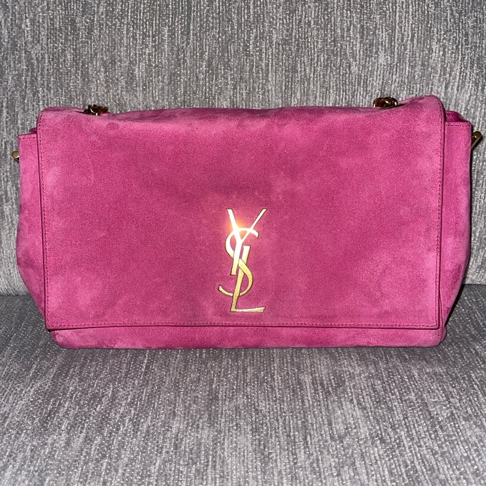 Kate Medium Reversible YSL Crossbody Bag in Suede And Smooth Leather